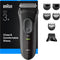 Braun 3000BT - Elektrisch scheerapparaat - 2 folie-scheerelementen 1 middentrimmer - Waterdicht