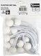 Elastiek met bal wit - 12 delig - Spanelastiek - 17cm - Benson