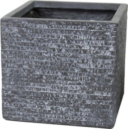 Plantenbak Utah Cubi - l27.5 x b27.5 x h28cm - Donkergrijs