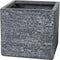 Plantenbak Utah Cubi - l27.5 x b27.5 x h28cm - Donkergrijs