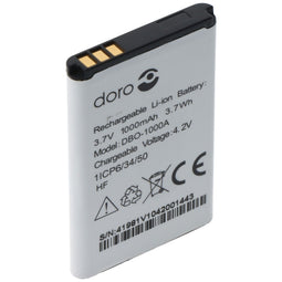 Original Doro battery suitable for Handy Doro 1370, 2404, DBO-1000A, 1ICP6/34/50, 3.7V, 1000mAh