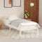 vidaXL - Bedframe - massief - hout - wit - 90x190 - cm