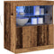 vidaXL - Dressoir - met - LED - Lichten - Oud - Hout - 60x37x67 - cm