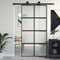 vidaXL - Schuifdeur - 102,5x205 - cm - gehard - glas - en - aluminium - zwart
