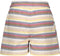 Like Flo F302-5640 - Meisjes Katoenen Slub Short - Met Riem - Multi Streep (maat 140)