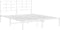 vidaXL - Bedframe - met - hoofdbord - metaal - wit - 150x200 - cm