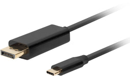 Lanberg CA-CMDP-10CU-0010-BK - USB Type-C naar DisplayPort Kabel - 1 m - Zwart