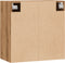 vidaXL - Wandkast - 60x31x60 - cm - bewerkt - hout - artisanaal - eikenkleurig