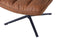 WOOOD Dirkje Draaifauteuil - Leerlook - Cognac - 101x70x85