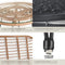 tectake® Molfetta - Tuinset - 3-delige Wicker Zitgroep - 2 Personen - Weerbestendig - Naturel (2 stuks)
