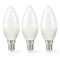 Nedis LED-Lamp E14 - Kaars - 4.9 W - 470 lm - 2700 K - Warm Wit - Frosted - 3 Stuks