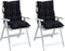 vidaXL - Stoelkussens - 2 - st - lage - rug - ruitpatroon - oxford - stof - zwart
