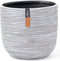 Capi Europe - Bloempot bol Rib Anthracite & Ivory - 24x21 - Ivoor - Opening Ø20.9 - Bloempot voor binnen - 5 jaar garantie - BOFI134