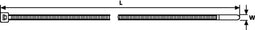 HellermannTyton 111-14819 T150R-PA66-NA-C1 Kabelbinder 365 mm 7.60 mm Natuur 100 stuk(s)