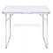vidaXL - Campingtafel - inklapbaar - met - metalen - frame - 80 - x - 60 - cm