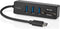Nedis CCGB64250BK01 - USB-C Hub - 3x USB 3.2 Gen 1 - Aluminium