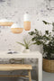 GOOD&MOJO Hanglamp Mekong - Wit/Bamboe - Rond - Ø40cm - Scandinavisch,Bohemian - Hanglampen Eetkamer, Slaapkamer, Woonkamer