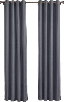 Larson - Luxe hotel blackout gordijn - met ringen - 3m x 2.5m - Donkergrijs