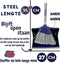 Synx Tools Coco bezem 50cm en Stoffer en Blik met lange steel 95 cm- Bezemset - Cocosharen - Zaalveger - stoffer - Kunststof - Hotel Stoffer Blik set - Stoffer en blik sluitend model - Schoonmaakartikelen