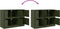 vidaXL - Dressoir - 99x39x73 - cm - staal - olijfgroen