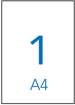 Apli laser A4 etiketten 210x297mm 100
