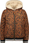 Like Flo F107-5205 - Meisjes Jas - Reversible met capuchon - Animal print/off-white