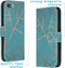 iMoshion Hoesje Geschikt voor iPhone 7 / 8 / SE (2020) / SE (2022) Hoesje Met Pasjeshouder - iMoshion Design Softcase Bookcase - Goud / Blauw / Blue Graphic