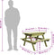 vidaXL - Picknicktafel - met - banken - 90x90x58 - cm - geïmpregneerd - grenenhout