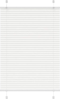 vidaXL - Plissé - rolgordijn - 85x100 - cm - stofbreedte - 84,4 - cm - polyester - wit