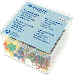 Westcott bureaubakje met accessoires - paperclips, punaises, pins, elastieken - AC-E10580