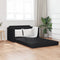 vidaXL - Vloersofa - Bed - 2-in-1 - Zwart - 124x71x78 - cm - Kunstleer