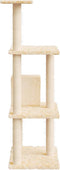 vidaXL - Kattenmeubel - met - sisal - krabpalen - 119 - cm - crèmekleurig