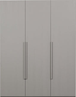 WOOOD Rens Kledingkast 3-Deurs - Noten/Grijs - 210x165x58