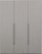 WOOOD Rens Kledingkast 3-Deurs - Noten/Grijs - 210x165x58