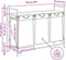 vidaXL - Wasmand - 3 - vakken - met - plank - zwart - eikenkleurig