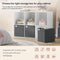 Woltu Opvouwbare Opbergboxen Set van 3 - Stevige Stoffen Kubussen - 32.5x32.5x32 cm - Grijs (set van 3)