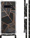 iMoshion Hoesje Geschikt voor Samsung Galaxy S10 Plus Hoesje Met Koord - iMoshion Design Hoesje met Koord - Zwart / Meerkleurig / Goud / Black Graphic