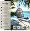 tectake® Ariane - Luxe Hangstoel - Opvouwbaar en draaibaar - Dikke kussens - Donkergrijs