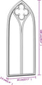 vidaXL - Tuinspiegel - 100x45 - cm - ijzer - zandkleurig