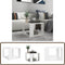 vidaXL - Salontafel - 40x40x30 cm - bewerkt hout - wit