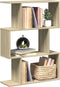vidaXL - Kamerscherm - / - boekenkast - 3-laags - 70x24x97 - cm - hout - sonoma - eiken
