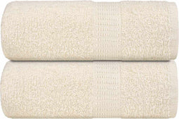 vidaXL - Gastendoekjes - 2 - st - 30x50 - cm - 360 - g/m² - 100% - katoen - crèmekleurig