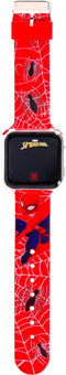 Accutime - LED Watch Spider-Man - Kinderhorloge Met LED Display Voor Datum en Tijd - Rood