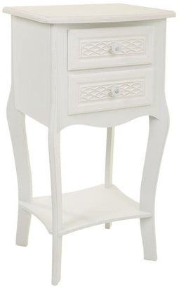 Nachtkastje Alexandra House Living Wit Crème 31 x 71 x 38 cm
