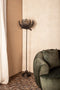 PTMD Index Grey Iron Floor Lamp Upgrowing Leaves Round