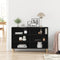 vidaXL - Dressoir - Zwart - Eiken - 103,5x35x70 - cm