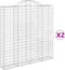 vidaXL - Schanskorven - 2 - st - gewelfd - 200x30x200/220 - cm - ijzer