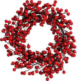 House of Seasons Kerstkrans - Ø40 cm - Bessen - Rood