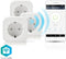 Nedis WiFi Smart Plug - slimme stekker 10A - draadloos en spraakbediening - (3 stuks)