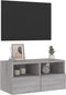 vidaXL - Tv-wandmeubel - 60x30x30 - cm - bewerkt - hout - grijs - sonoma - eikenkleur